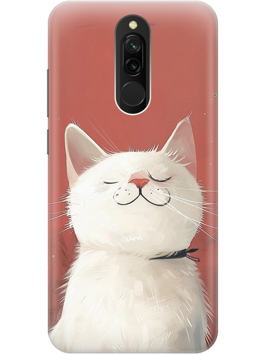 

Силиконовый чехол на Xiaomi Redmi 8 с принтом "Гордый котик", Прозрачный;белый;красный, 722204512