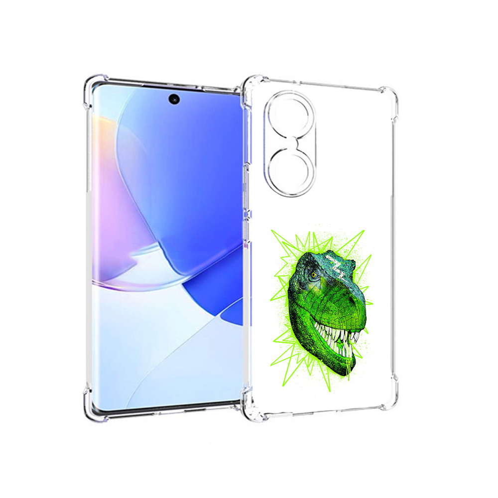 

Чехол MyPads Tocco для Honor 60 зеленый динозавр, Прозрачный, Tocco