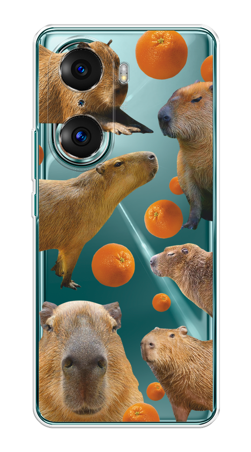 

Чехол на Honor 60 Pro "Капибара и апельсины", Бежевый;оранжевый, 6106750-1