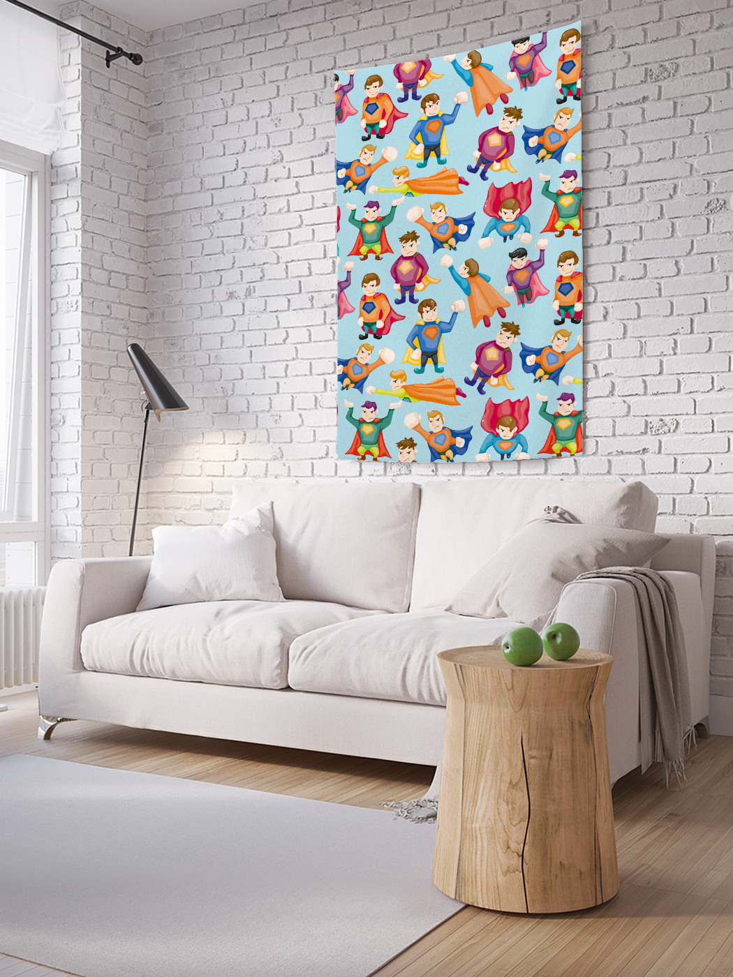 

Вертикальное фотопанно на стену JoyArty Детские супергерои 150x200 см, Детские супергерои
