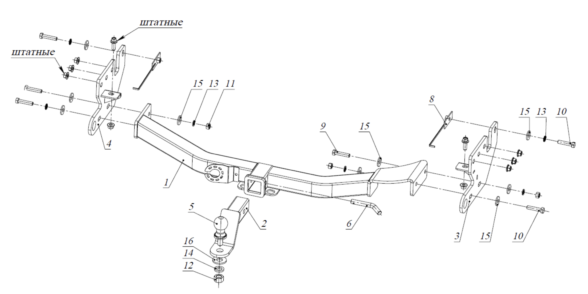 

Фаркоп Бизон на Mitsubishi Pajero Sport FA 0290-E (с 2021 г.в.) (паспорт и сертификат в ко