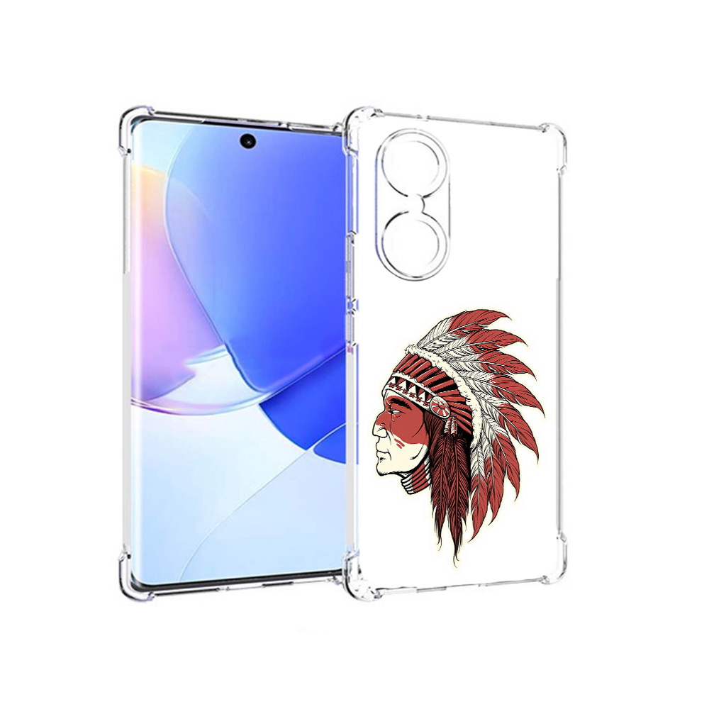 

Чехол MyPads Tocco для Honor 60 красный индеец, Прозрачный, Tocco