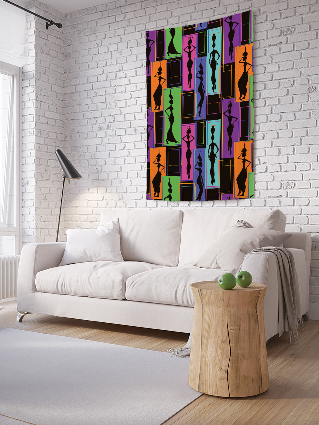 

Вертикальное фотопанно на стену JoyArty Фигуры африканок 150x200 см, Фигуры африканок