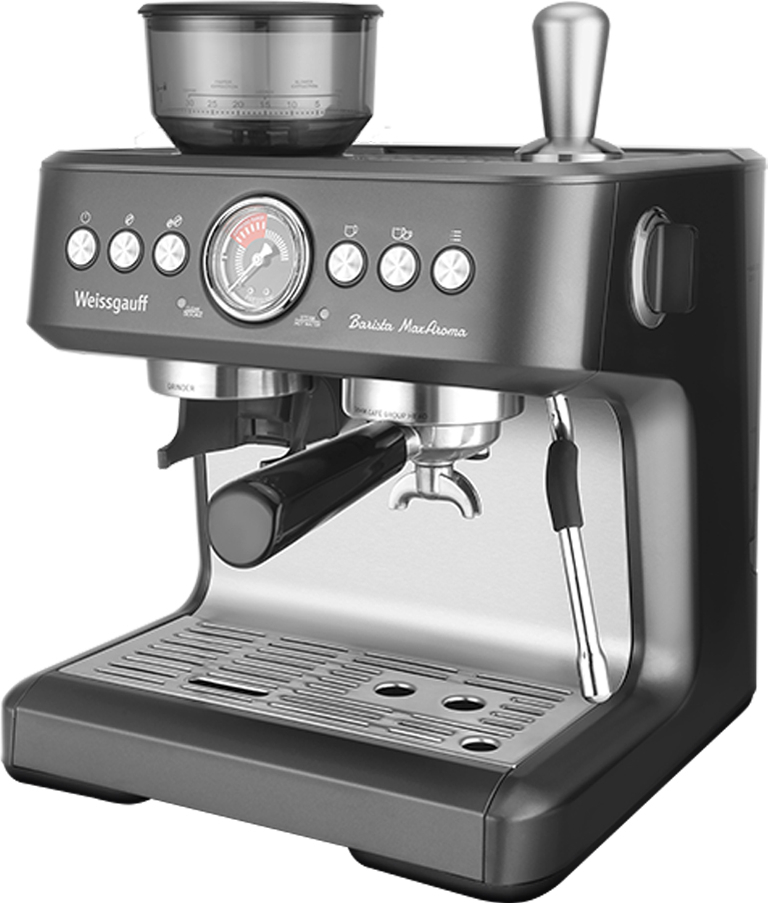 Рожковая кофемашина Weissgauff 685 Barista MaxAroma Pro Inox серый