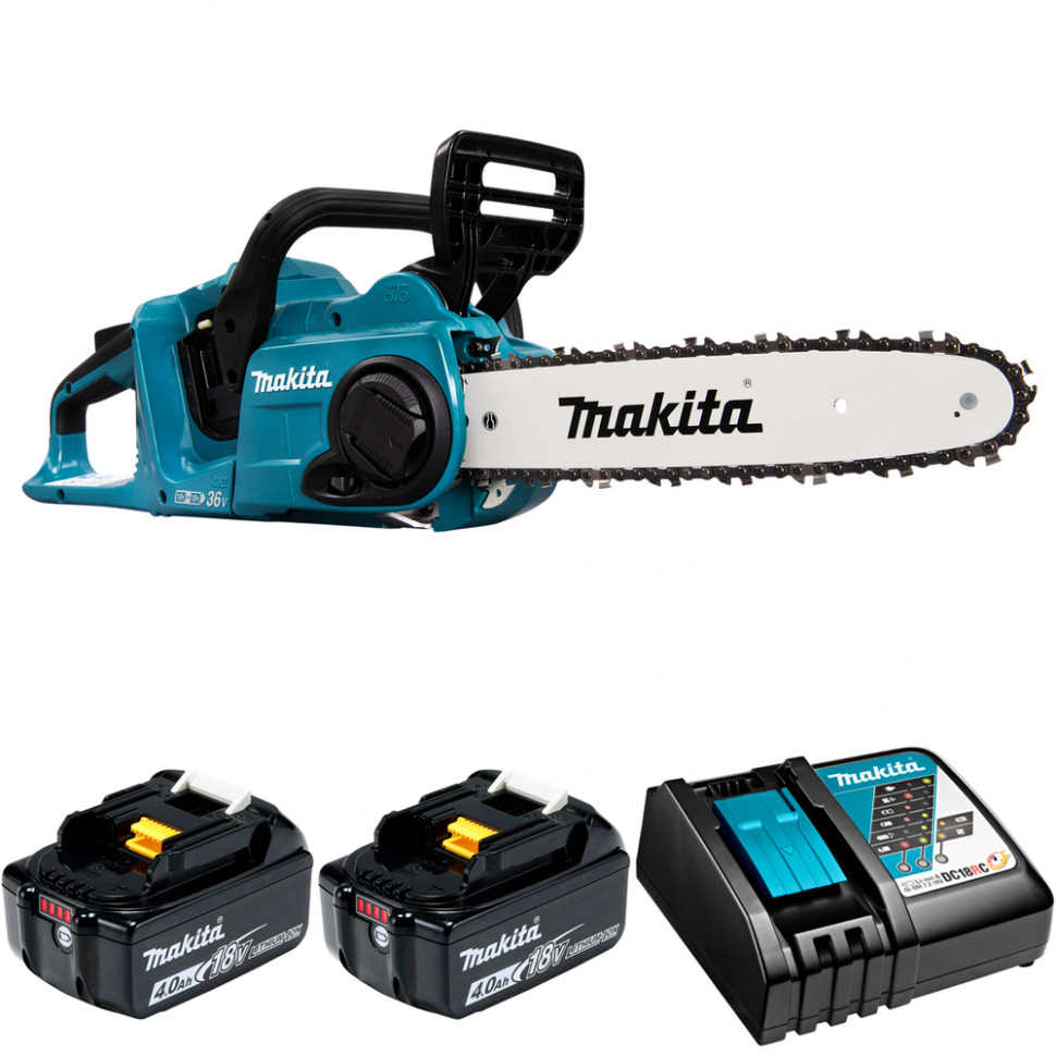 

Пила цепная аккумуляторная 30см 36В Li-Ion 2х4Ач Makita DUC303RM2, DUC303RM2