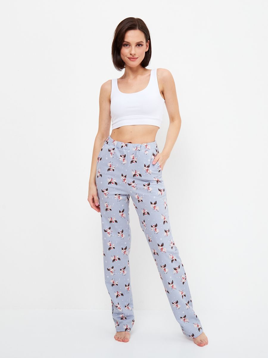 

Брюки домашние женские Jolie Femme J038/140 голубые 44 RU, J038/140