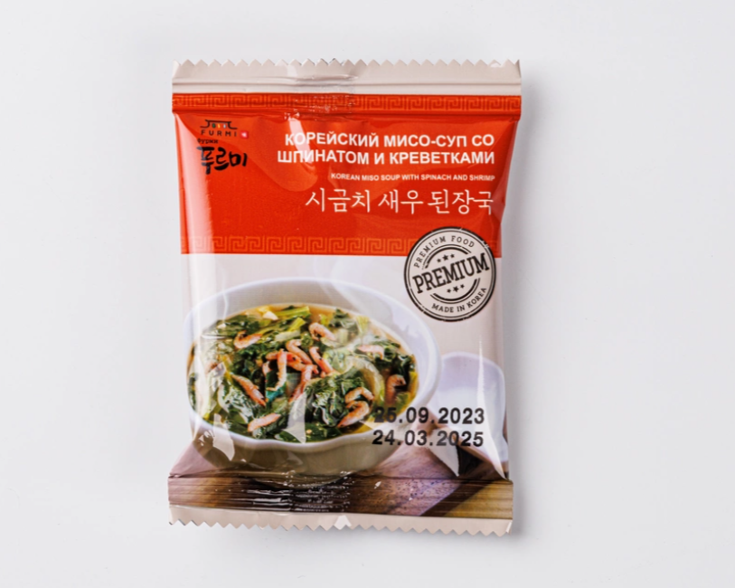 Корейский мисо-суп Furmi Kim со шпинатом и креветками, 10 г
