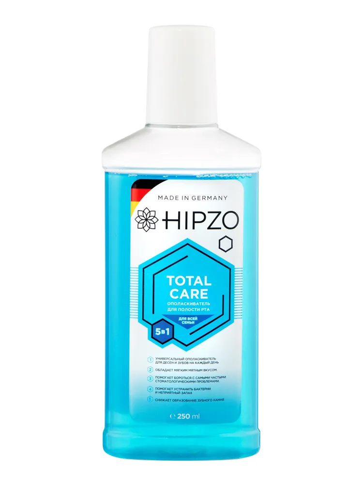Ополаскиватель Hipzo Total Care для полости рта для всей семьи, 250 мл