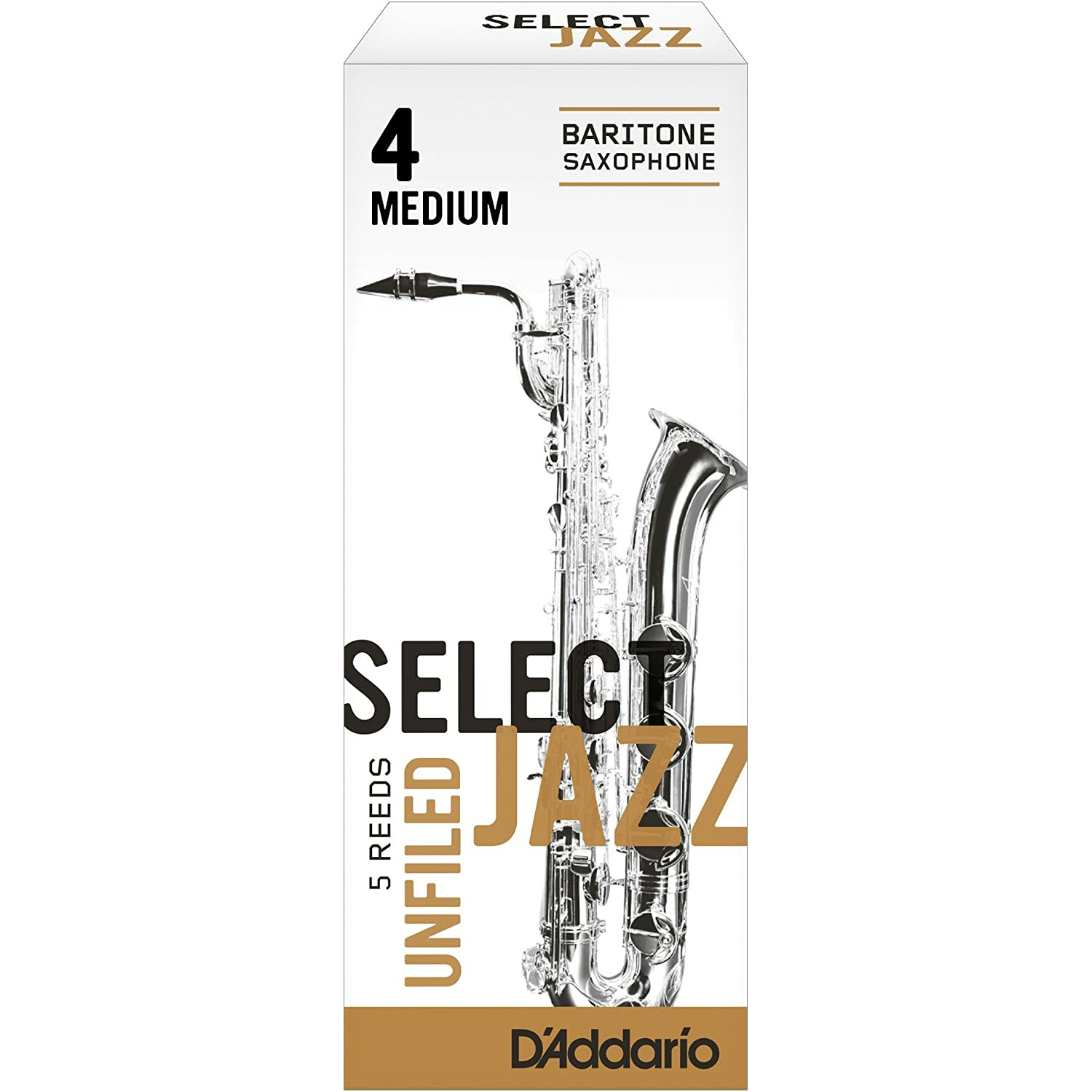 

Трости для саксофона баритон DAddario RRS05BSX4M Select Jazz Unfiled, RRS05BSX4M Select Jazz Unfiled