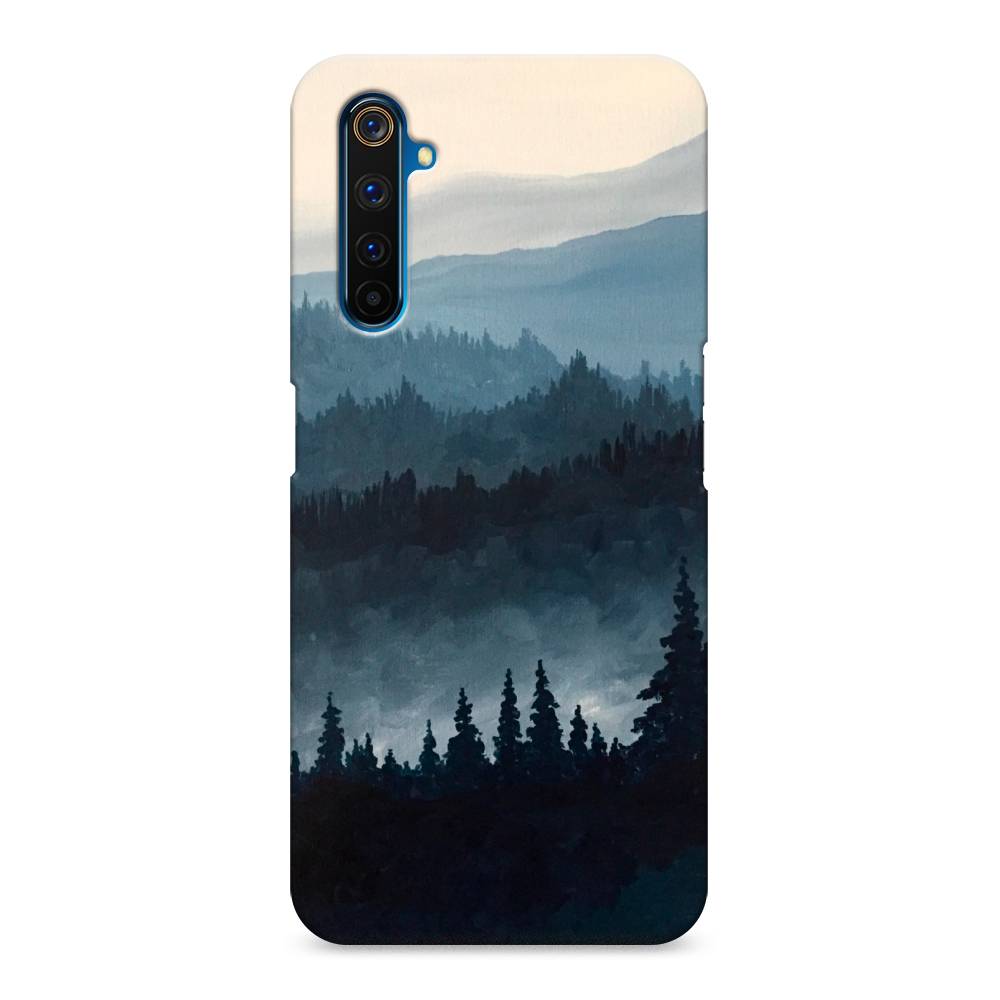 фото Пластиковый чехол "туманные горы" на realme 6 pro awog