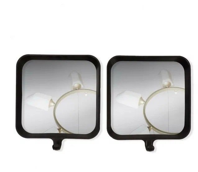 Набор настенных зеркал «Эстетика», зеркальная поверхность 17,5 ? 17,5 см, цвет чёрный