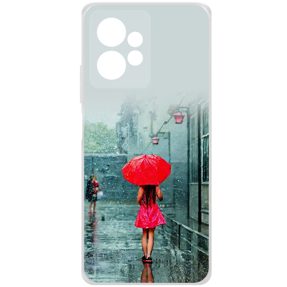 

Чехол-накладка Case Красный зонтик для Xiaomi Redmi Note 12 4G, Прозрачный