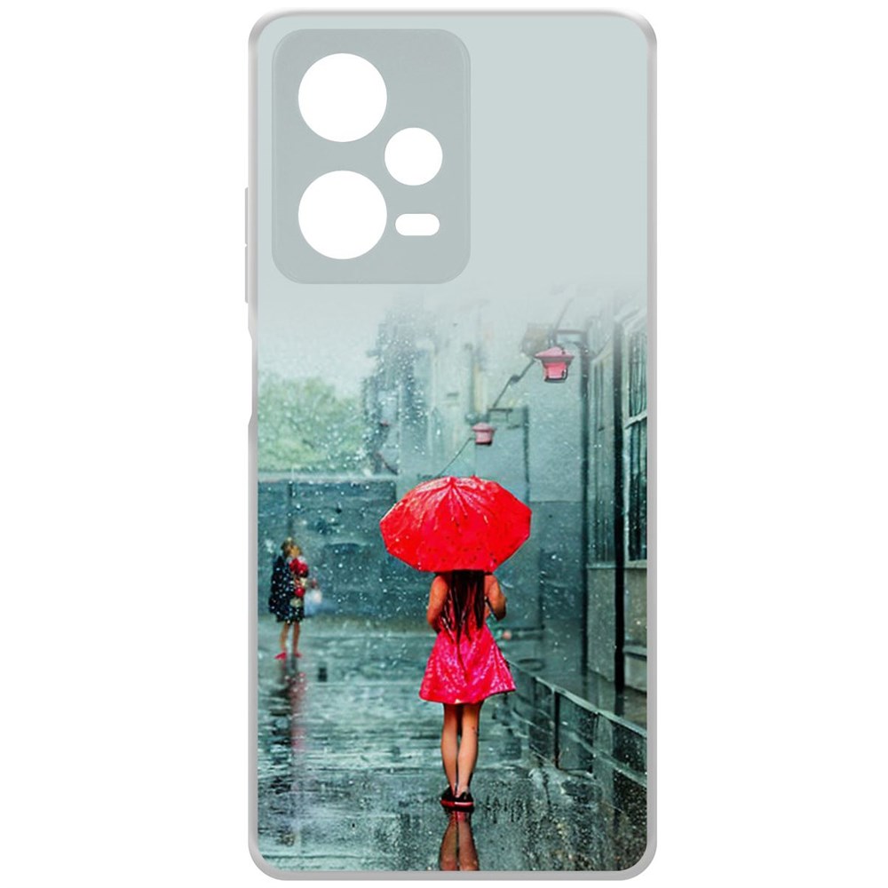 

Чехол-накладка Case Красный зонтик для Xiaomi Redmi Note 12 Pro+ 5G, Прозрачный