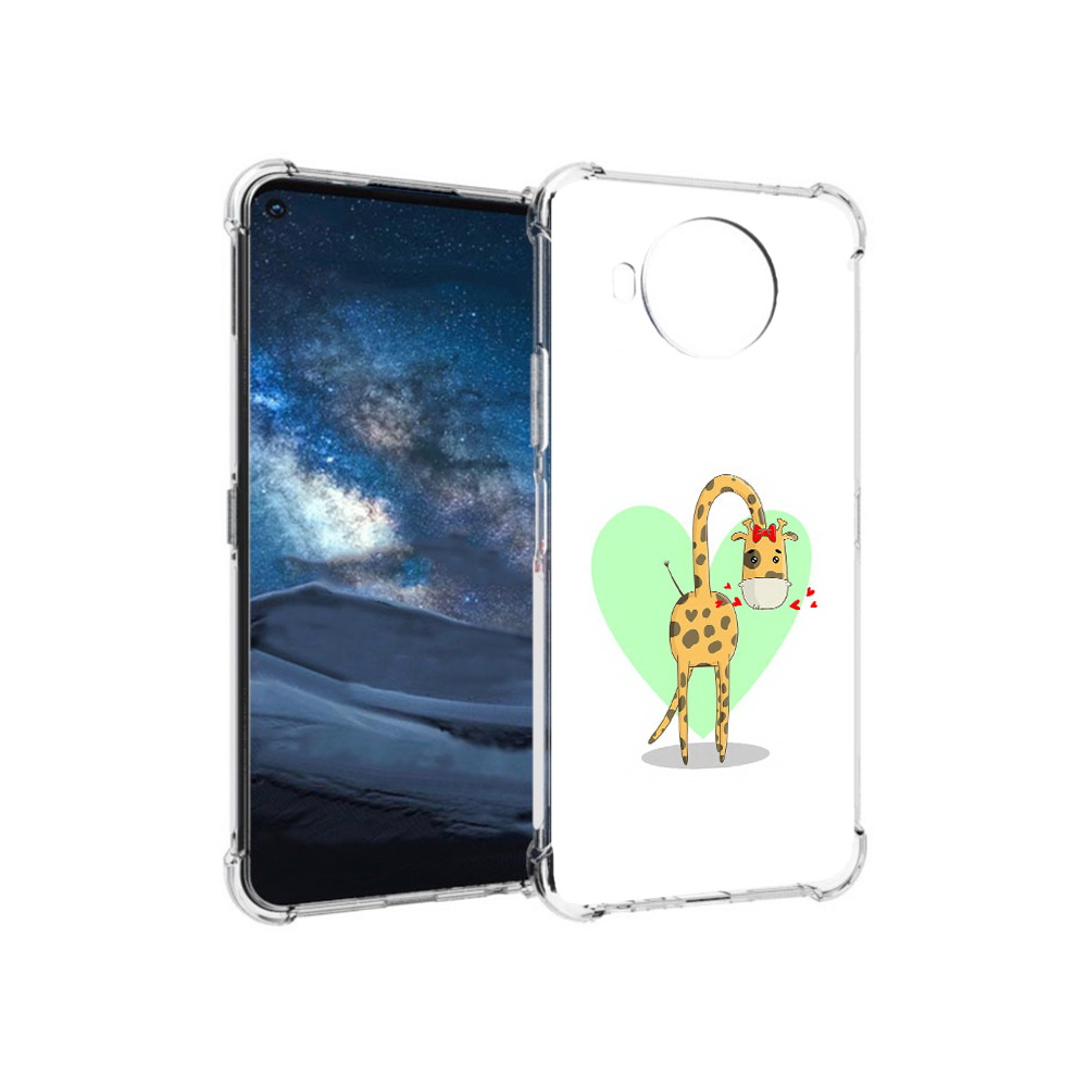 

Чехол MyPads Tocco для Nokia 8.3 Влюбленный жираф 14 февраля (PT227053.110.47), Прозрачный, Tocco