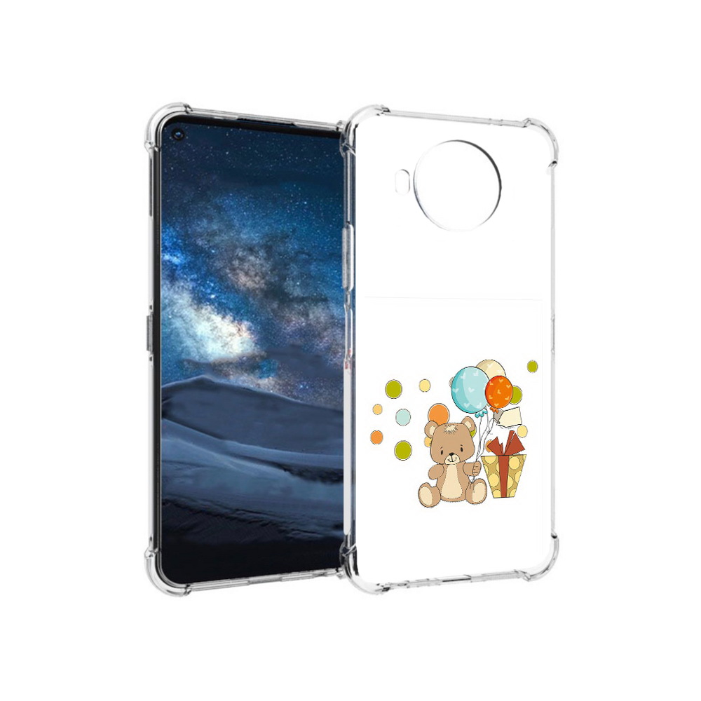 

Чехол MyPads Tocco для Nokia 8.3 медвеженок с подарком (PT227053.110.470), Прозрачный, Tocco