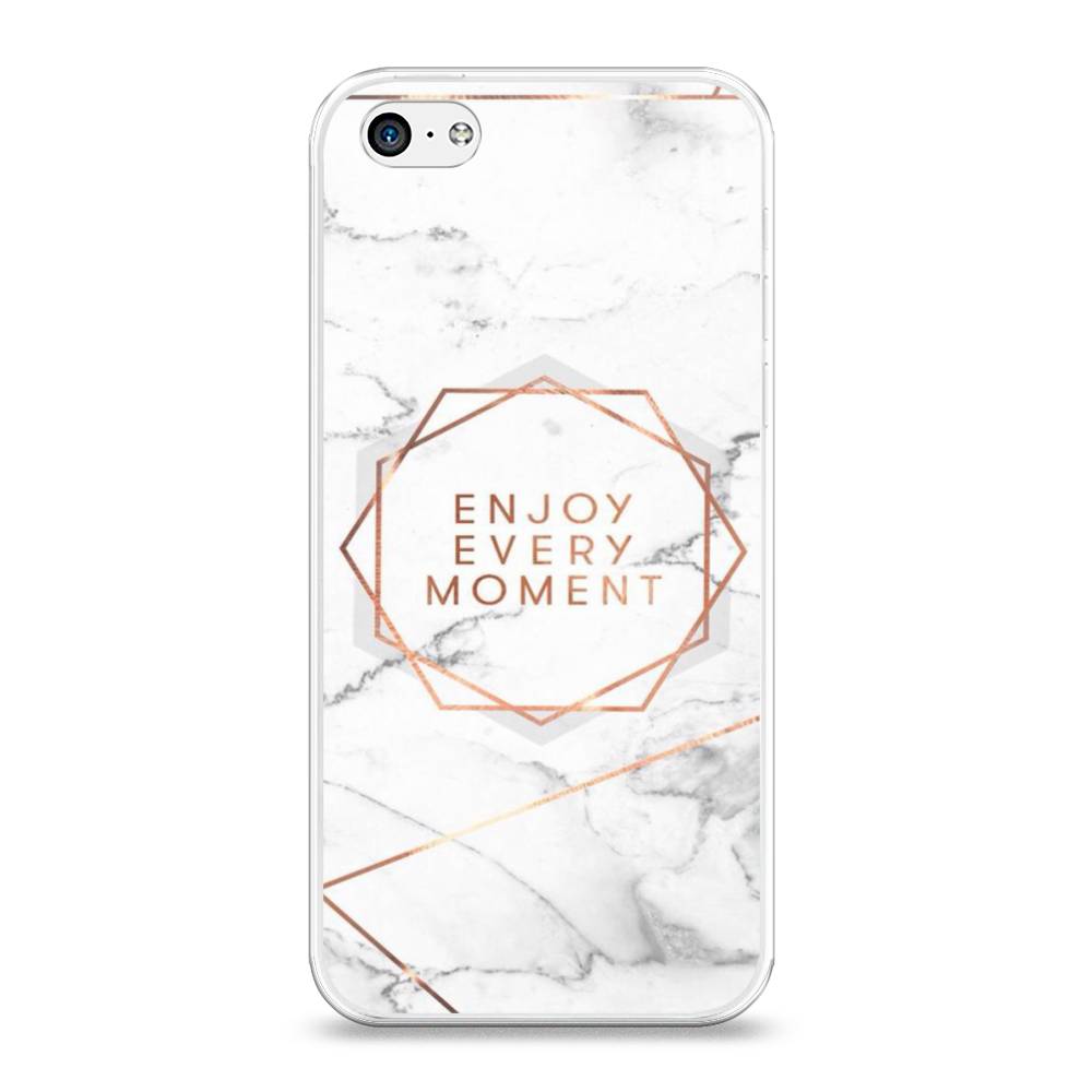 

Чехол Awog на Apple iPhone 5C / Айфон 5C "Enjoy every moment мрамор", Разноцветный, 10250-7