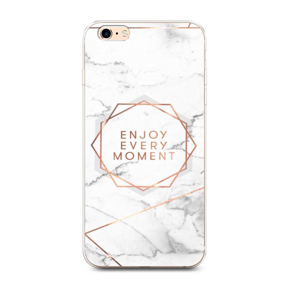 

Чехол Awog на Apple iPhone 6 Plus / Айфон 6 Plus "Enjoy every moment мрамор", Разноцветный, 10550-7