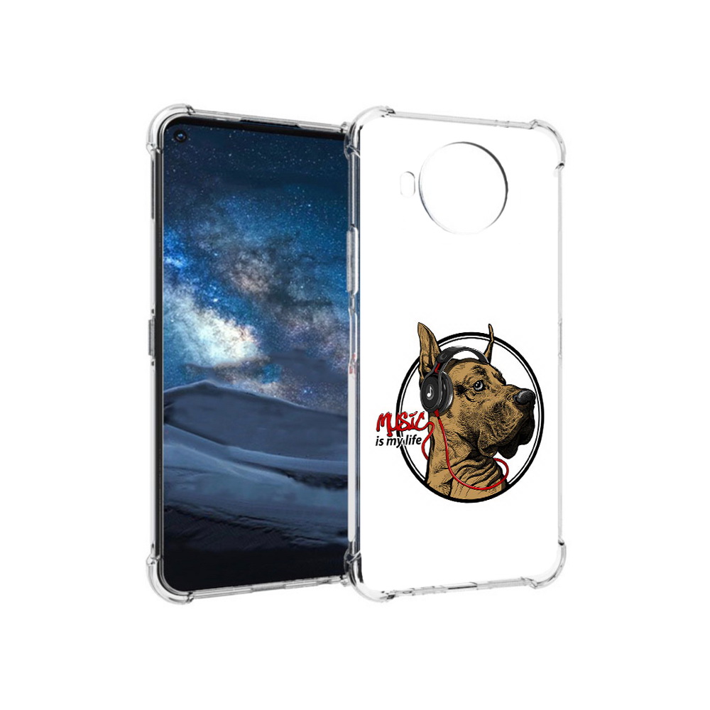

Чехол MyPads Tocco для Nokia 8.3 музыкальная собака (PT227053.110.490), Прозрачный, Tocco