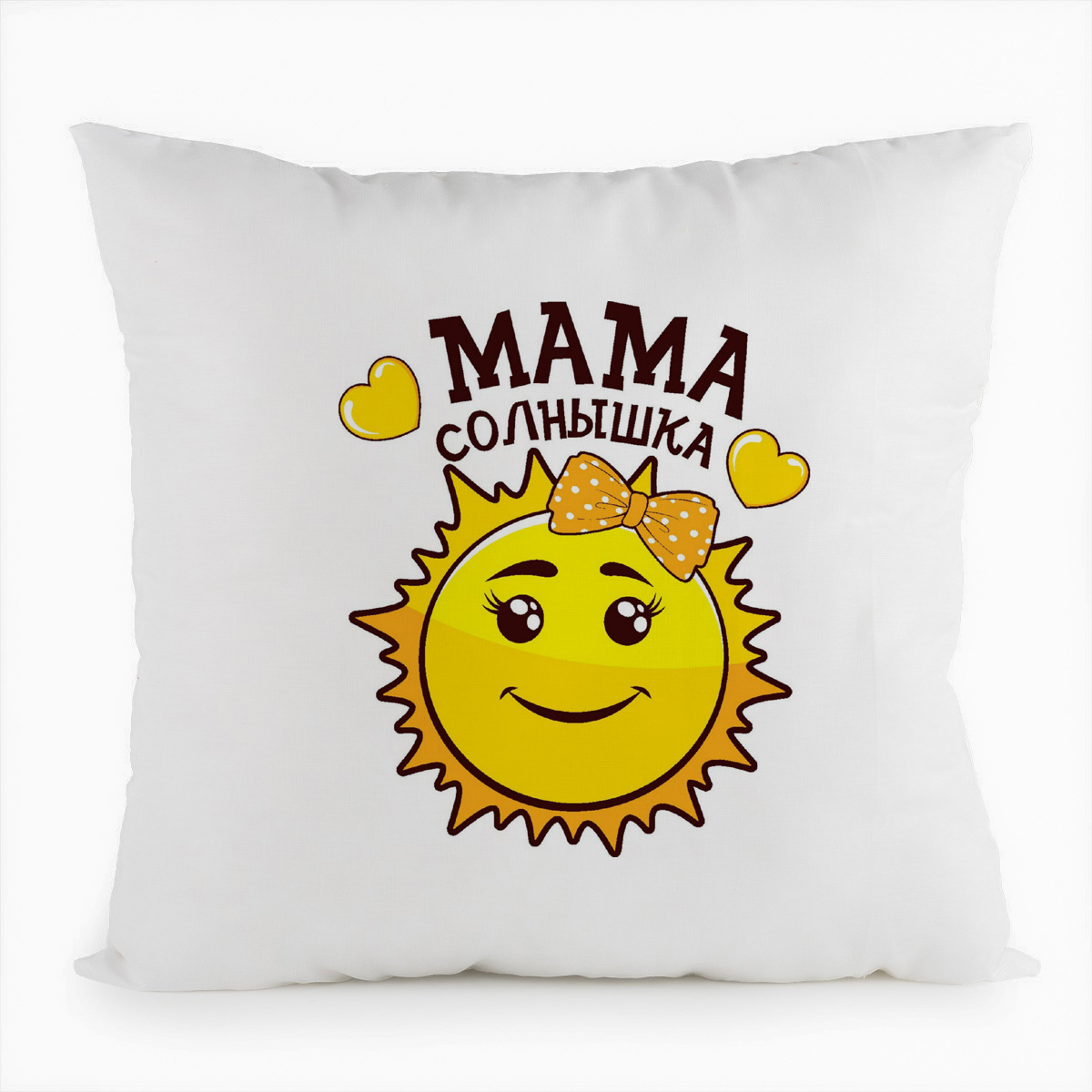 

Подушка белая CoolPodarok Мама солнышка, Белый