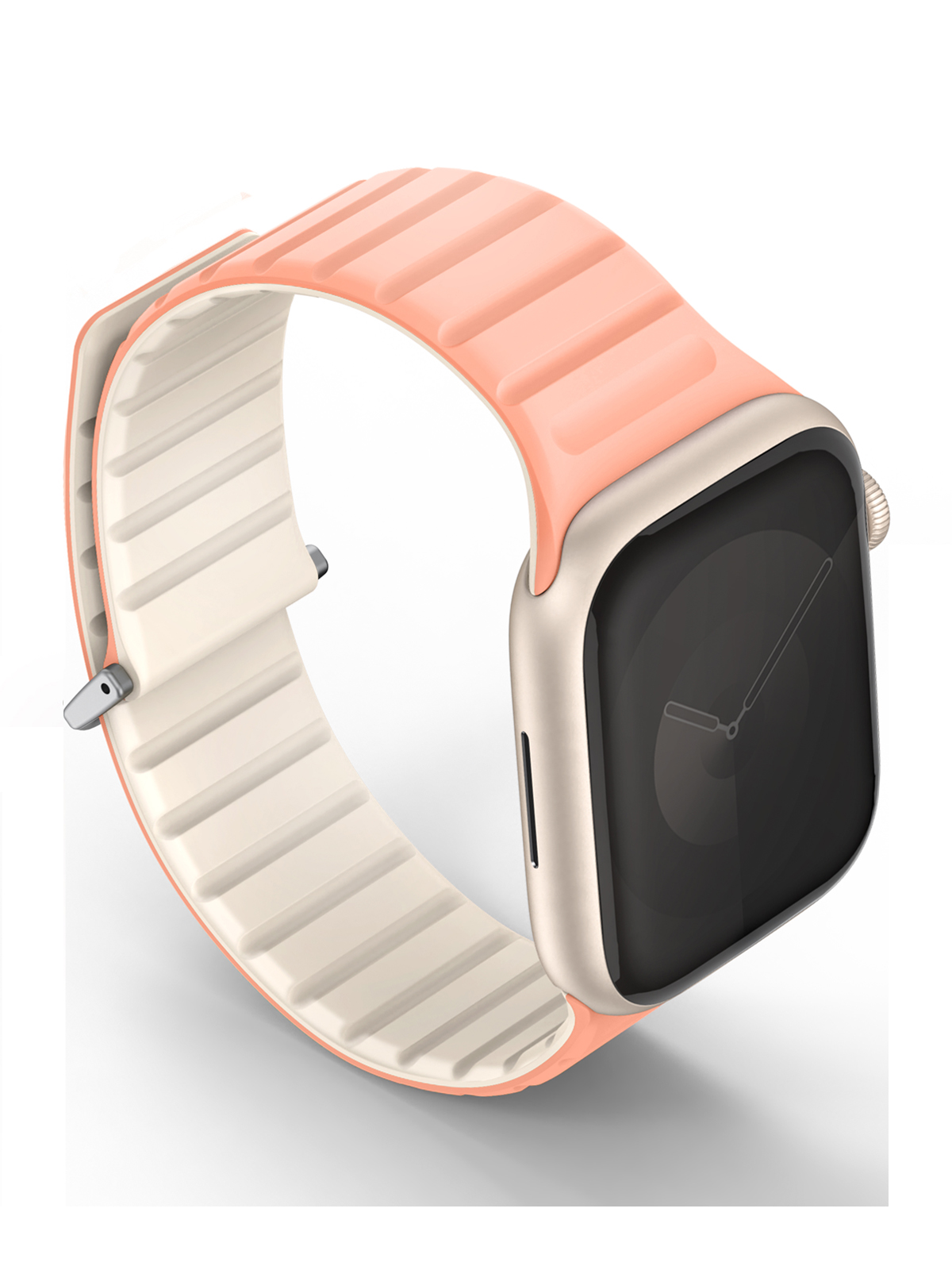 Ремешок Uniq для Apple Watch 49/45/44/42 mm Revix EVO с магнитными звеньями, Pink/Ivory