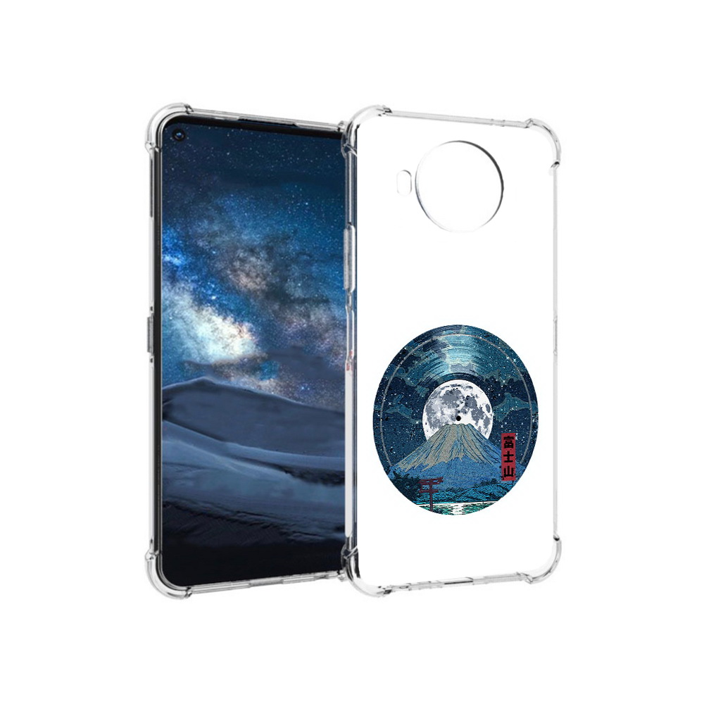 

Чехол MyPads Tocco для Nokia 8.3 нарисованная виниловая гора с луной (PT227053.110.497), Прозрачный, Tocco