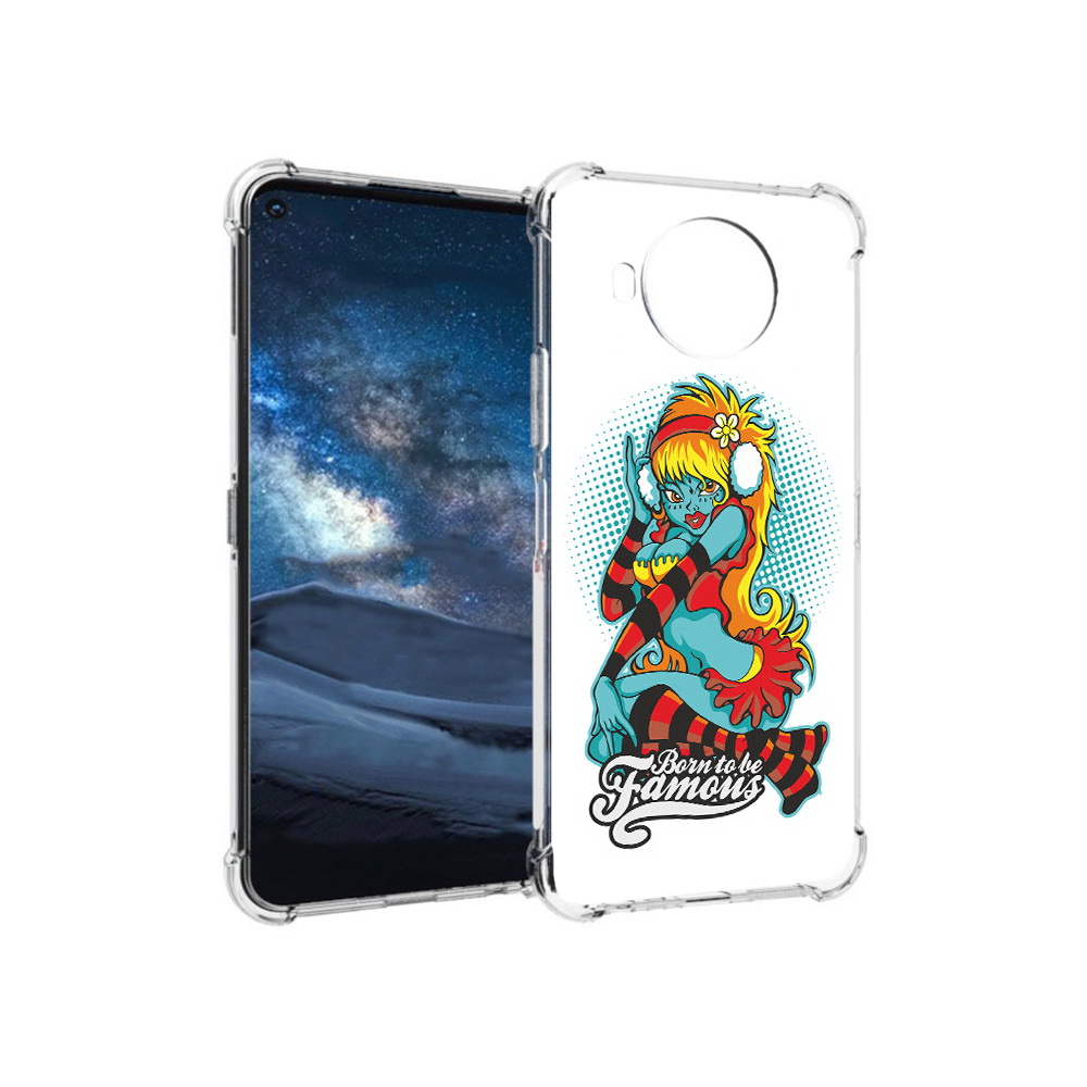 

Чехол MyPads Tocco для Nokia 8.3 нарисованная девушка в наушниках (PT227053.110.498), Прозрачный, Tocco