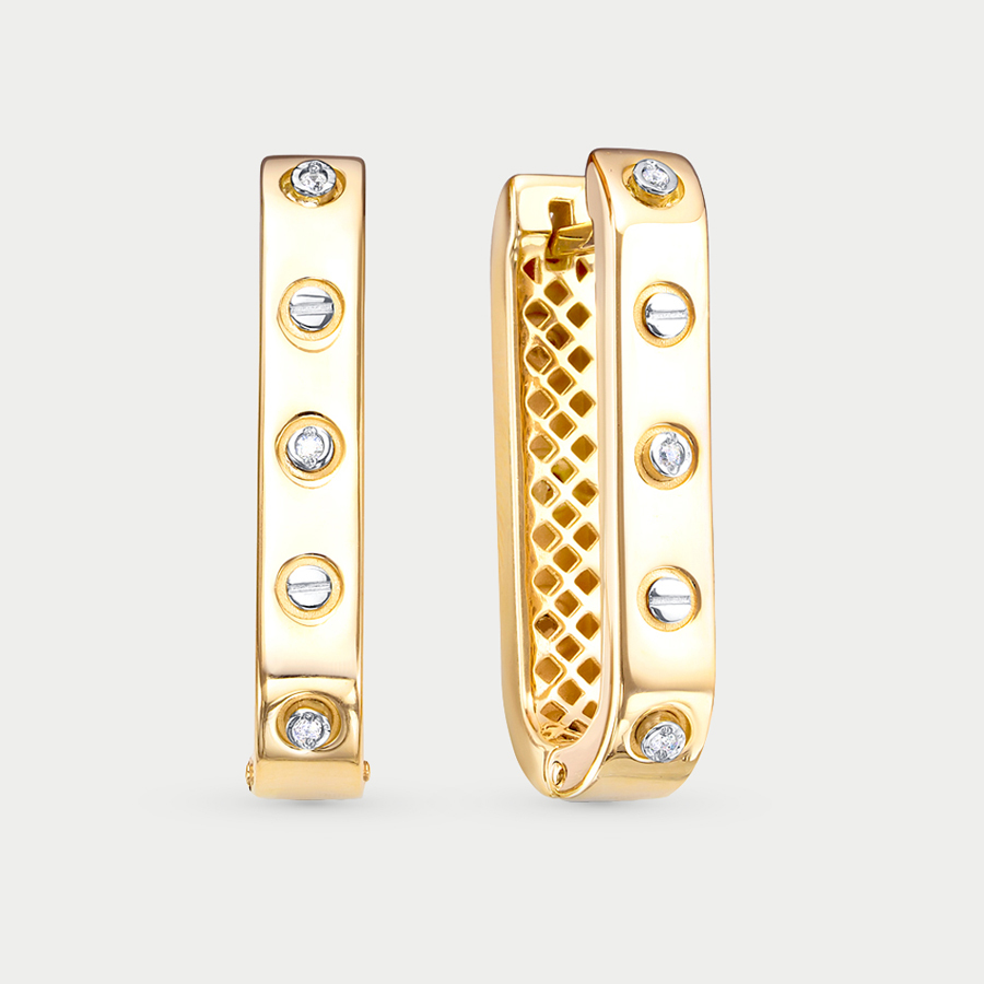 

Серьги из желтого золота Berger л120384, фианит, л120384
