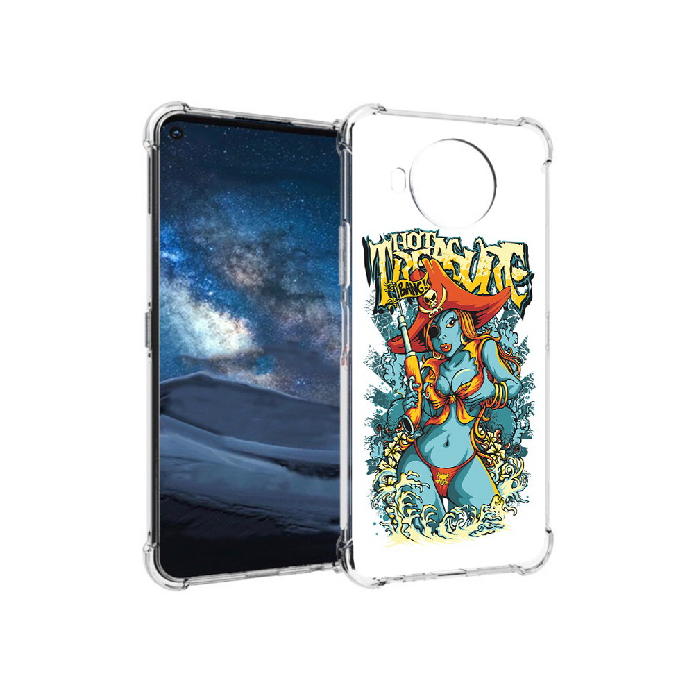 Чехол MyPads Tocco для Nokia 8.3 нарисованная синяя девушка комикс (PT227053.110.504)