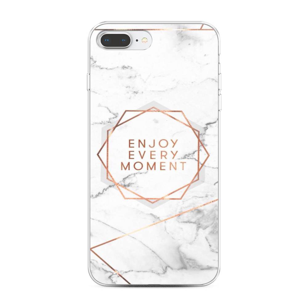

Чехол Awog на Apple iPhone 8 Plus / Айфон 8 Plus "Enjoy every moment мрамор", Разноцветный, 10950-7