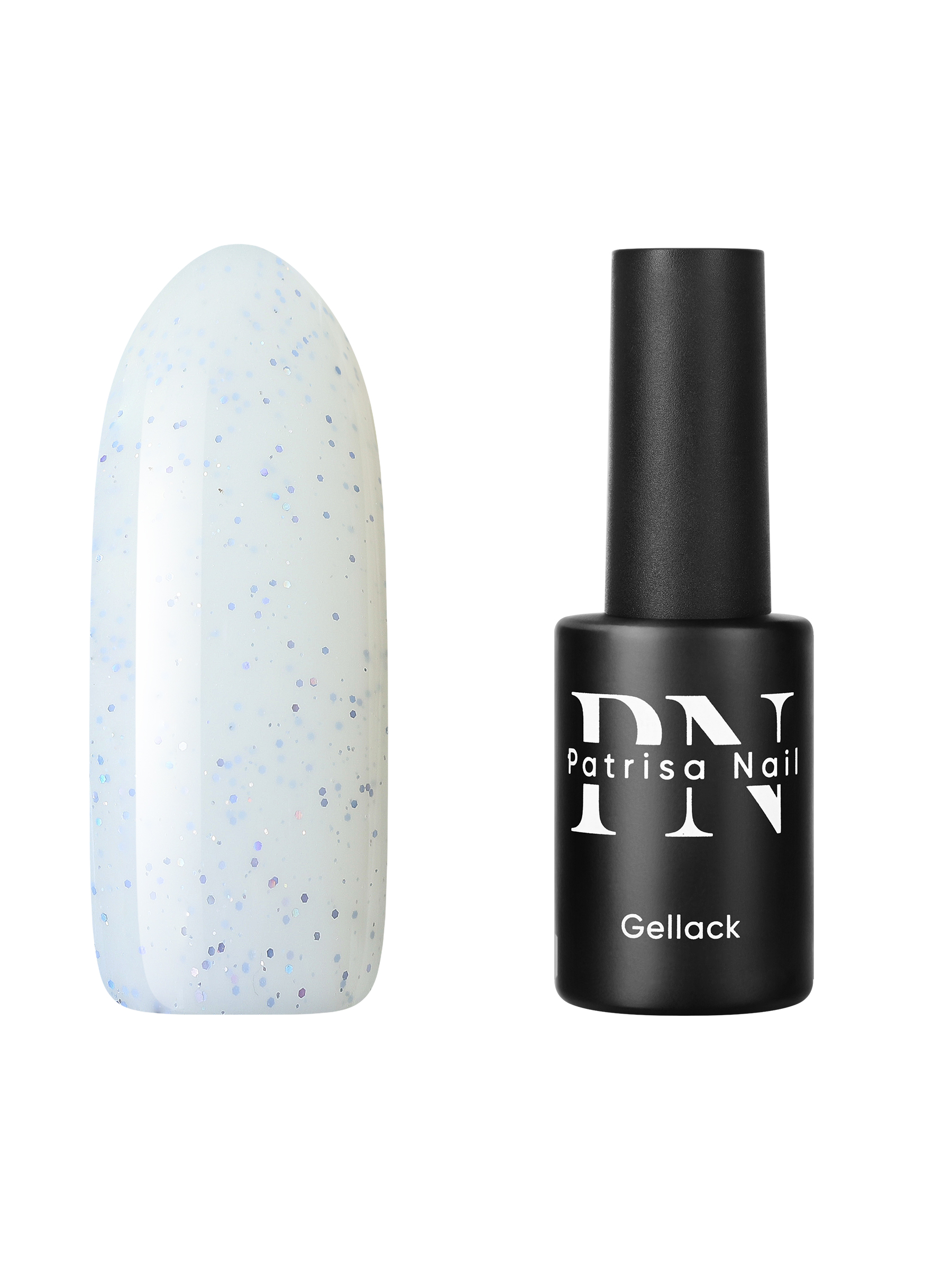 

Гель-лак для ногтей Patrisa Nail Black&White №226 с глиттером 8 мл