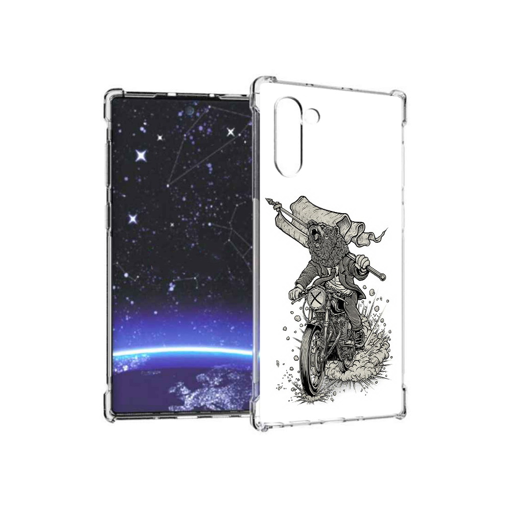 Чехол MyPads Tocco для Samsung Galaxy Note 10 медведь на мотоцикле (PT135782.511.467)