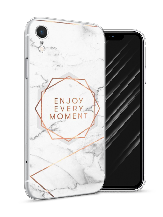 

Чехол Awog на Apple iPhone XR (10R) / Айфон XR (10R) "Enjoy every moment мрамор", Разноцветный, 12050-7