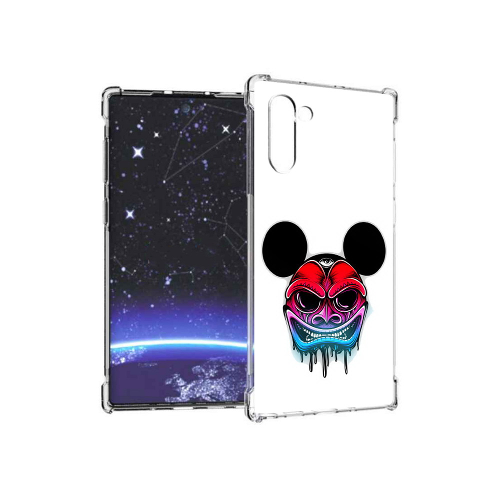 

Чехол MyPads Tocco для Samsung Galaxy Note 10 микки в маске (PT135782.511.473), Прозрачный, Tocco