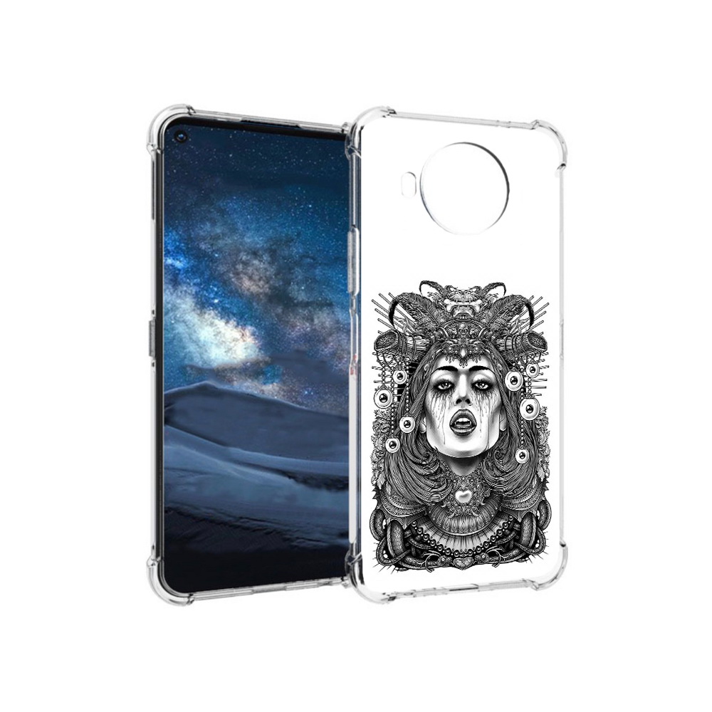 

Чехол MyPads Tocco для Nokia 8.3 портрет девушки черно белый (PT227053.110.551), Прозрачный, Tocco