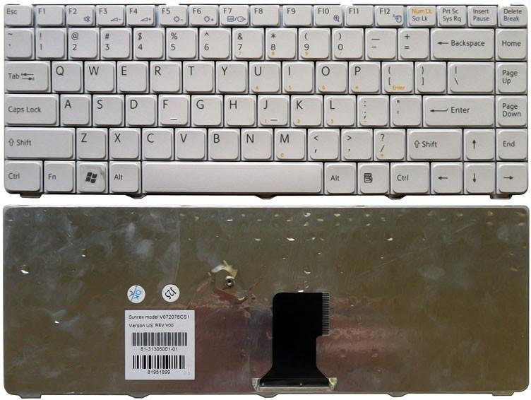 Клавиатура для ноутбука Sony Vaio VGN-NR21Z белая