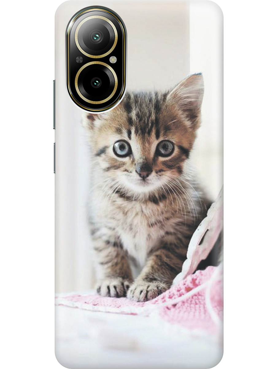 

Силиконовый чехол на Realme C67 с рисунком "Милый котенок", Белый;коричневый, 20012142