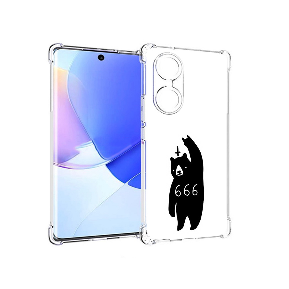 

Чехол MyPads Tocco для Honor 60 медведь 666, Прозрачный, Tocco