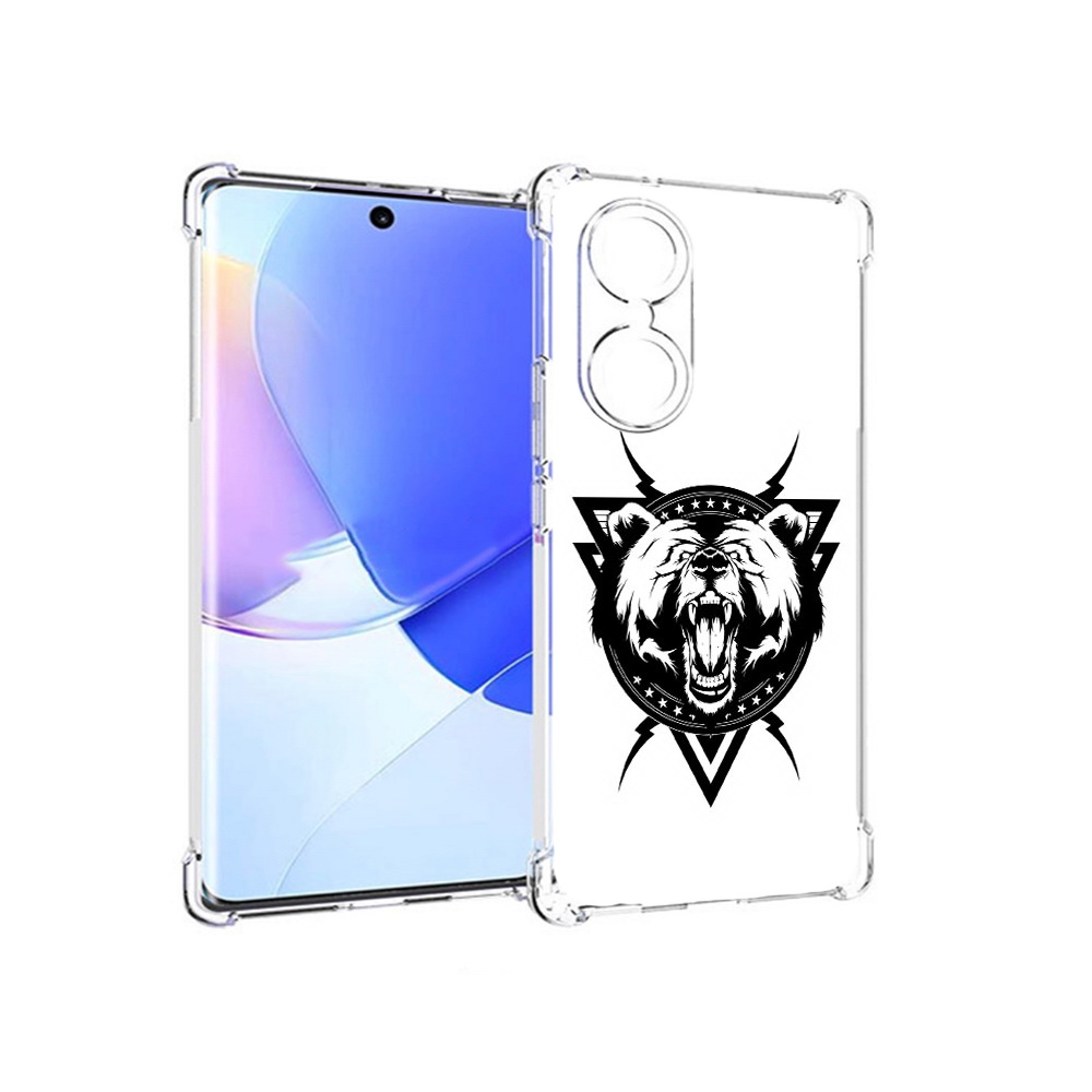 

Чехол MyPads Tocco для Honor 60 медведь в треугольнике, Прозрачный, Tocco