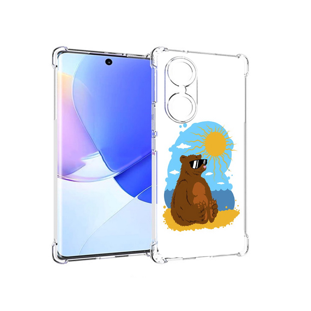 

Чехол MyPads Tocco для Honor 60 медведь на чиле, Прозрачный, Tocco