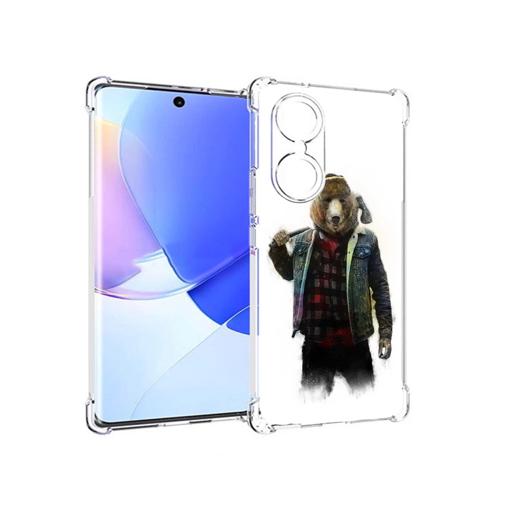 

Чехол MyPads Tocco для Honor 60 медведь с топором, Прозрачный, Tocco