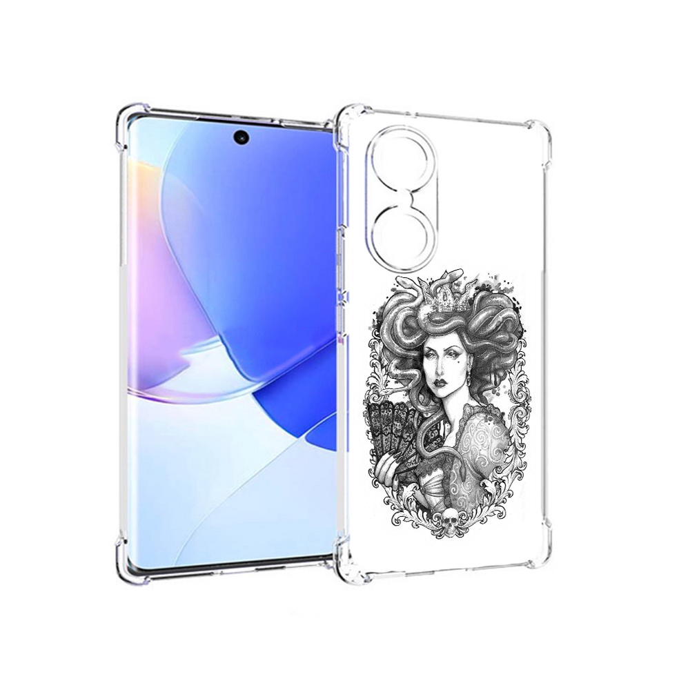 

Чехол MyPads Tocco для Honor 60 медуза черно белый, Прозрачный, Tocco
