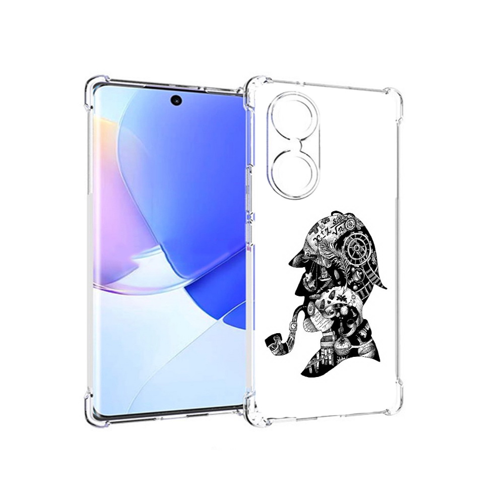 

Чехол MyPads Tocco для Honor 60 мужчина с трубкой абстракция, Прозрачный, Tocco