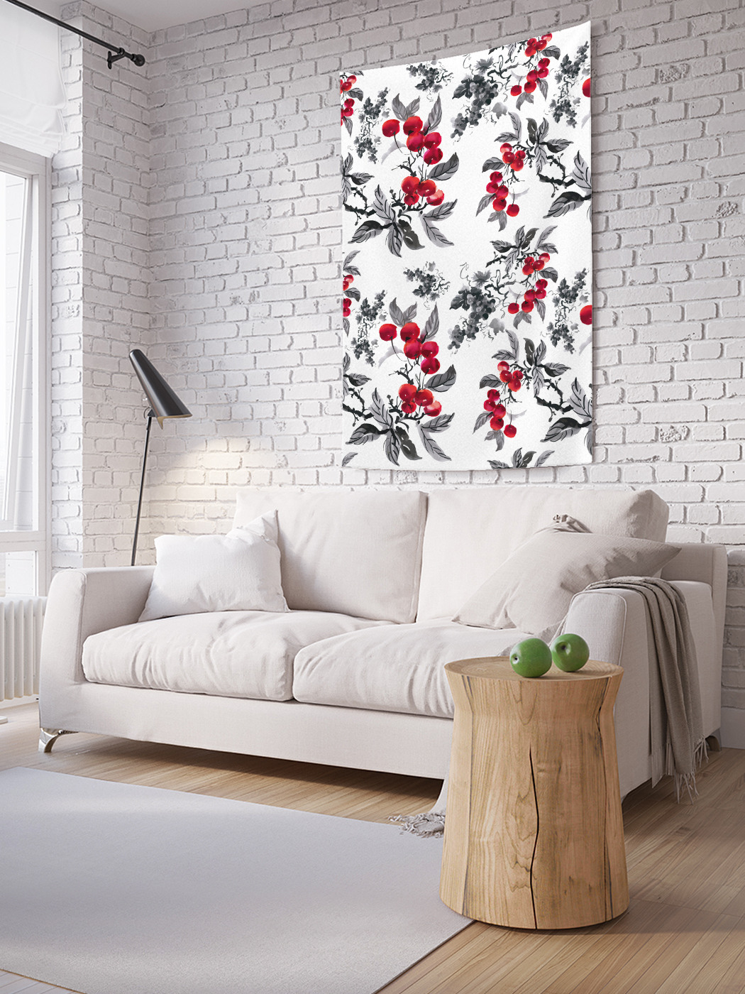 

Вертикальное фотопанно на стену JoyArty Ветки рябины 150x200 см, Ветки рябины