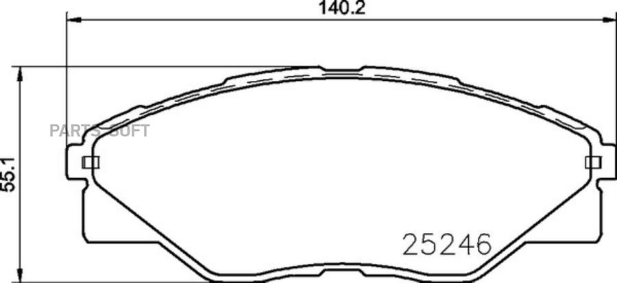 Тормозные колодки NISSHINBO передние дисковые Strong Ceramic NP1061SC