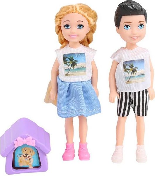 Купить Набор мини-кукол Kari Kids Прогулка с собачкой B1418278,