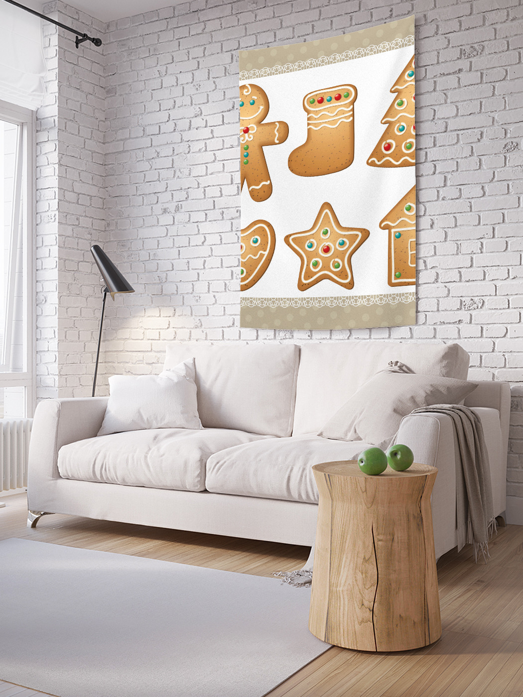 фото Вертикальное фотопанно на стену joyarty "имбирное печенье", 150x200 см