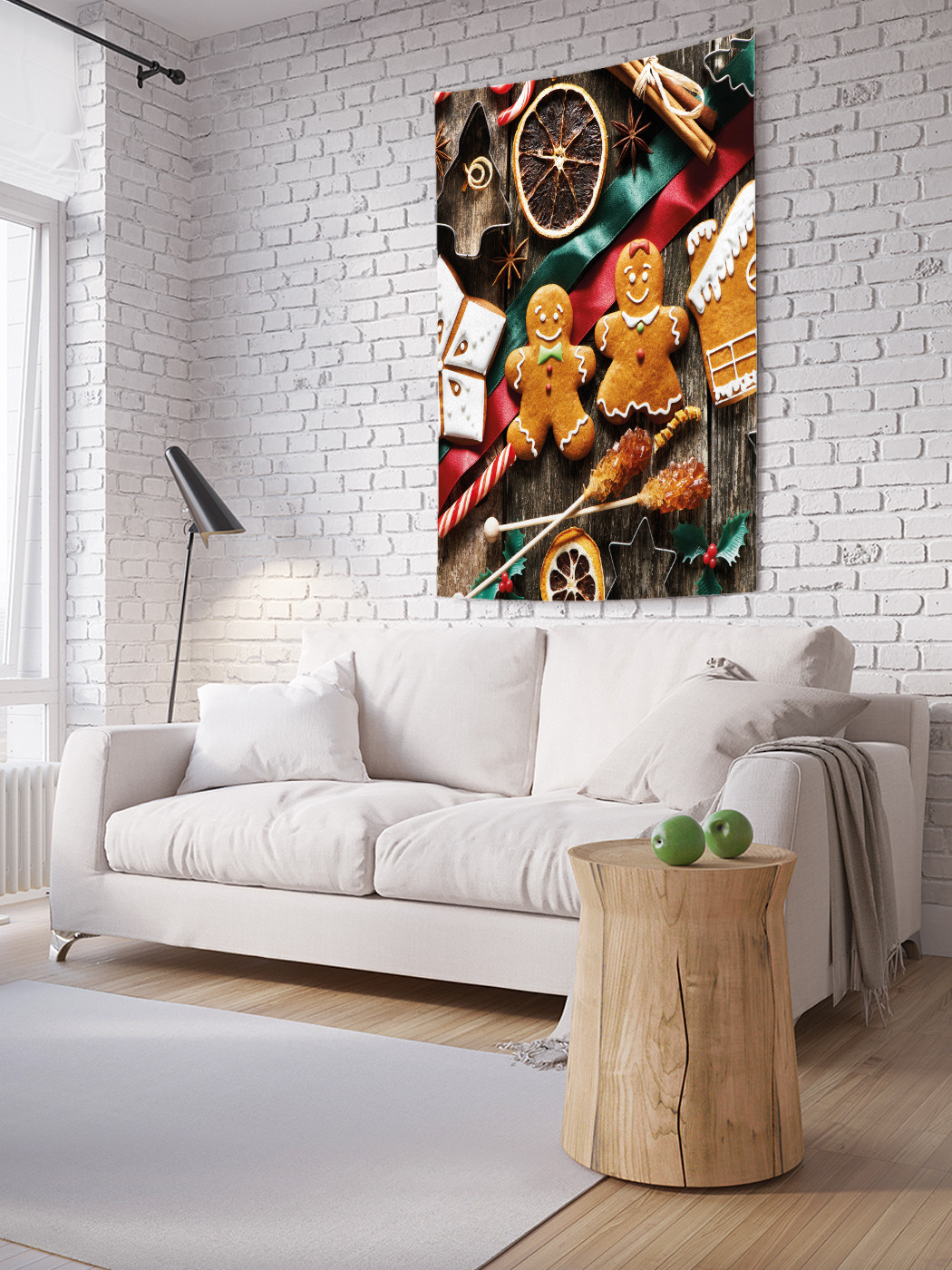 фото Вертикальное фотопанно на стену joyarty "рождественские пряники", 150x200 см