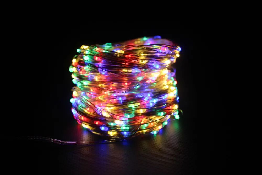 Световая гирлянда новогодняя LED 15425 50 м разноцветный/RGB