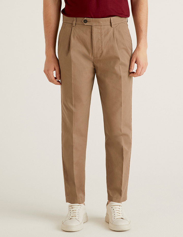 

Брюки мужские United Colors of Benetton 21A_489T55K18 бежевые 50 RU, 21A_489T55K18