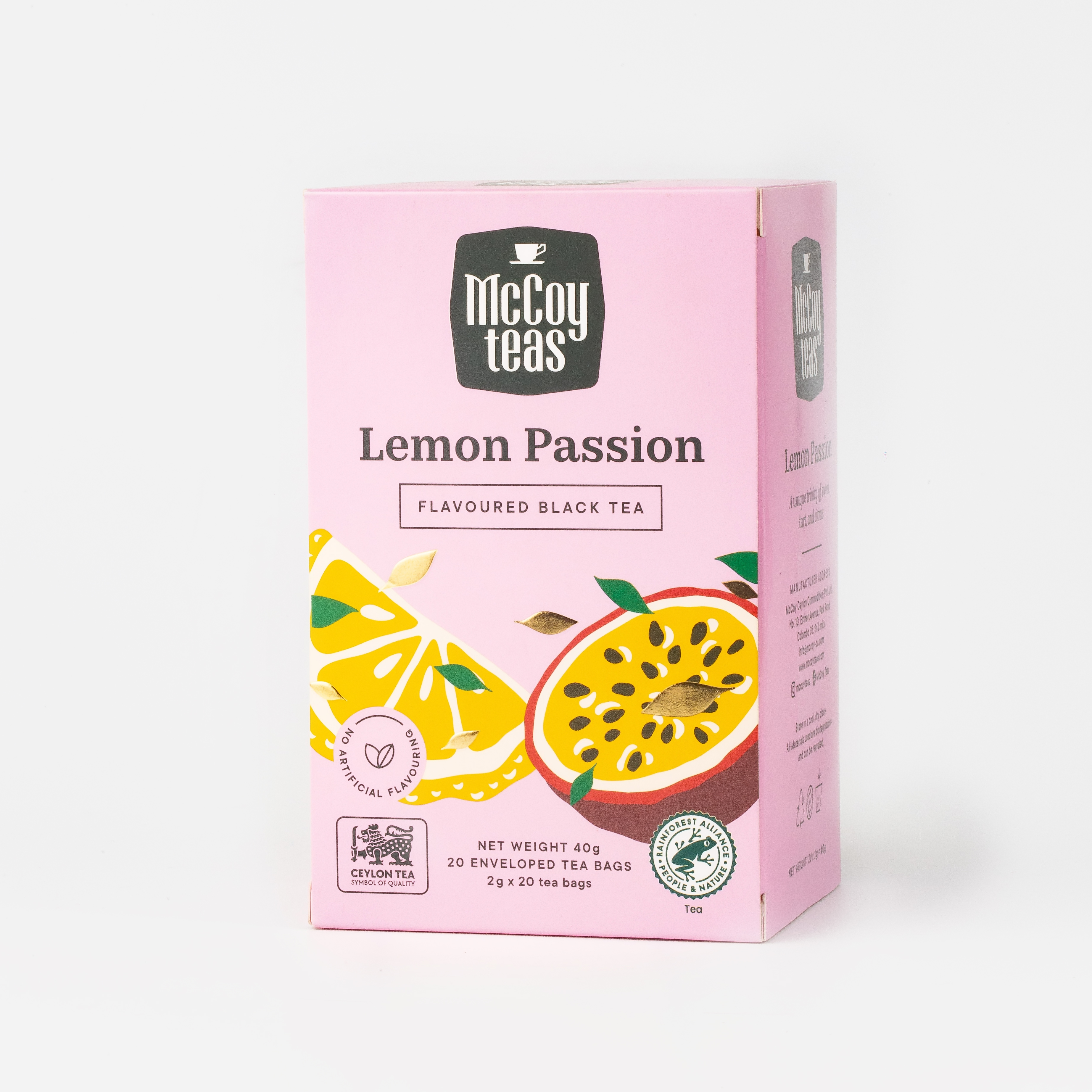 Из Шри-Ланки Чай чёрный McCoy Teas Lemon Passion 20 пакетиков 95₽